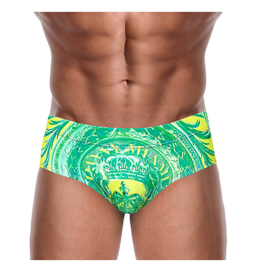 DANNY MIAMI Swimwear - Ritz Green - Men Swimsuit Brief - Beach Trunks
