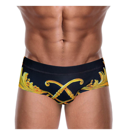 DANNY MIAMI Swimwear - Crown Black - Men Swimsuit Brief - Beach Trunks