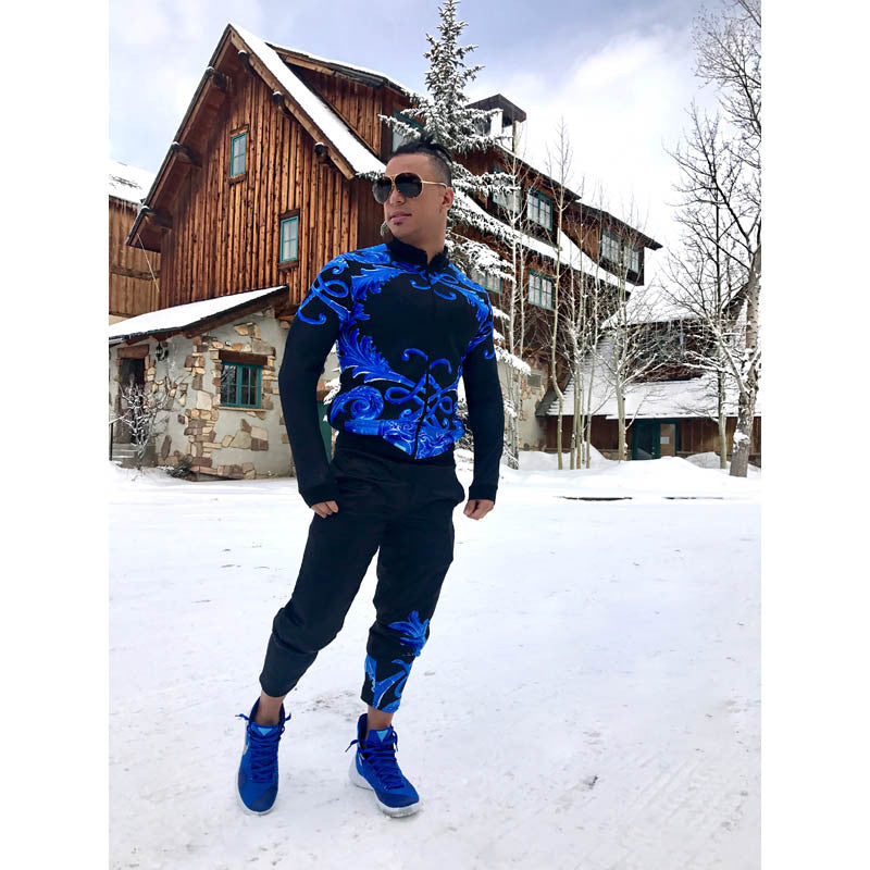 CROWN BLUE SUIT TOP