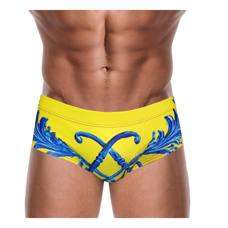  DANNY MIAMI Swimwear - Crown Yellow - Men Swimsuit Brief - Beach Trunks