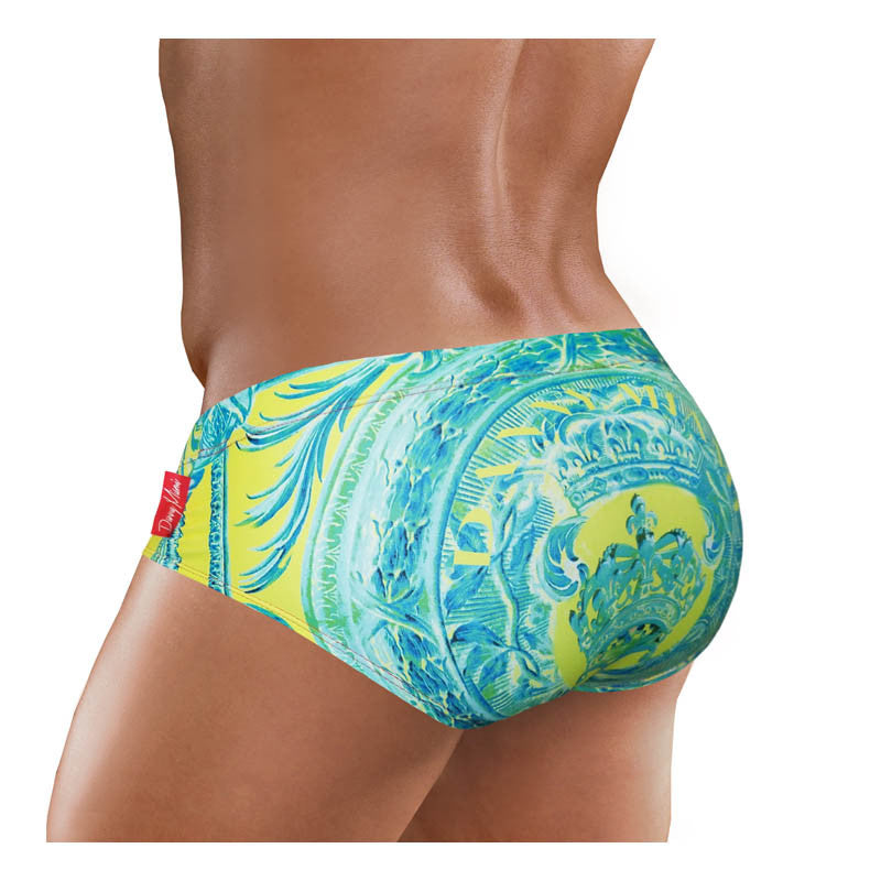 DANNY MIAMI Swimwear - Ritz Green - Men Swimsuit Brief - Beach Trunks