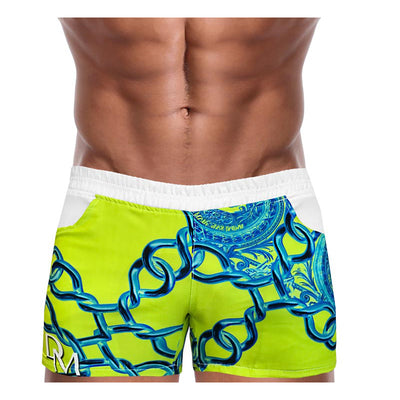 Men Swimwear Beach Short - Danny Miami luxury brand - Swimwear gym workout shorts  - Lord Lime
