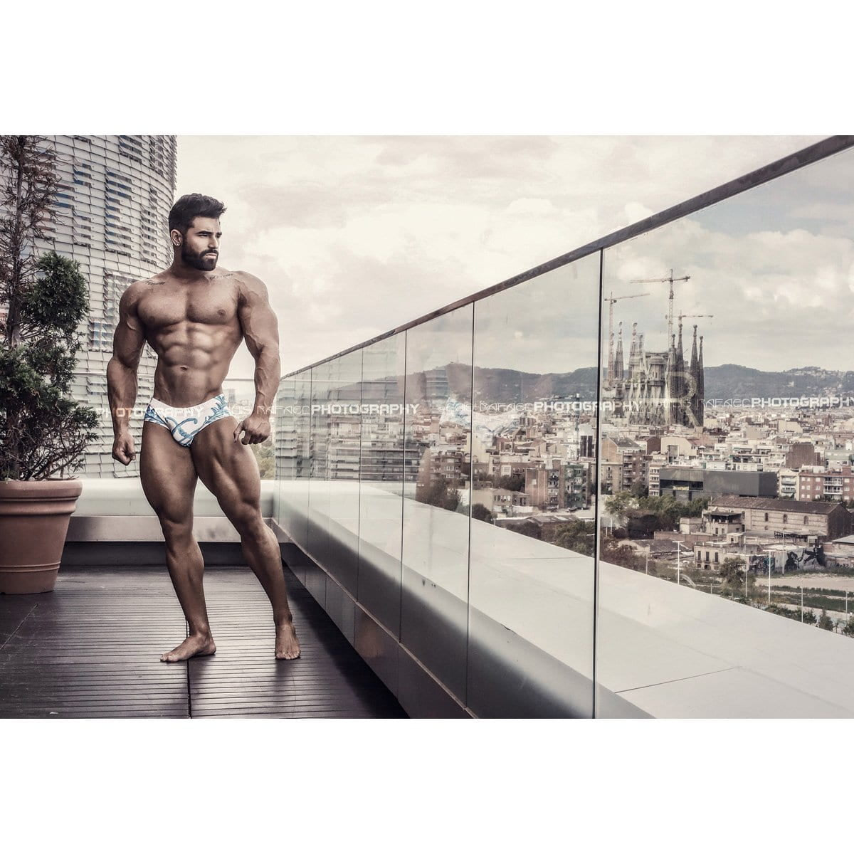  DANNY MIAMI Swimwear - Crown Blue - Men Swimsuit Brief - Beach Trunks
