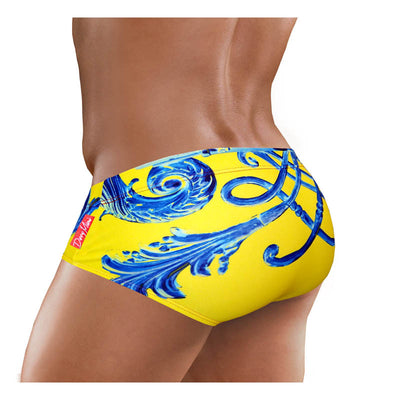 DANNY MIAMI Swimwear - Crown Yellow - Men Swimsuit Brief - Beach Trunks