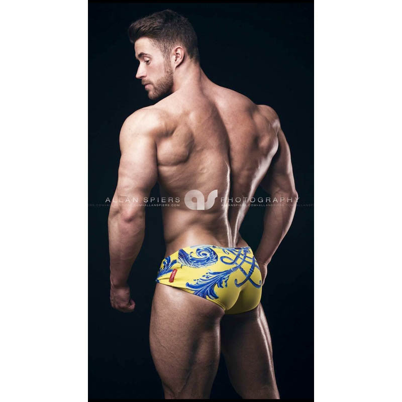  DANNY MIAMI Swimwear - Crown Yellow - Men Swimsuit Brief - Beach Trunks