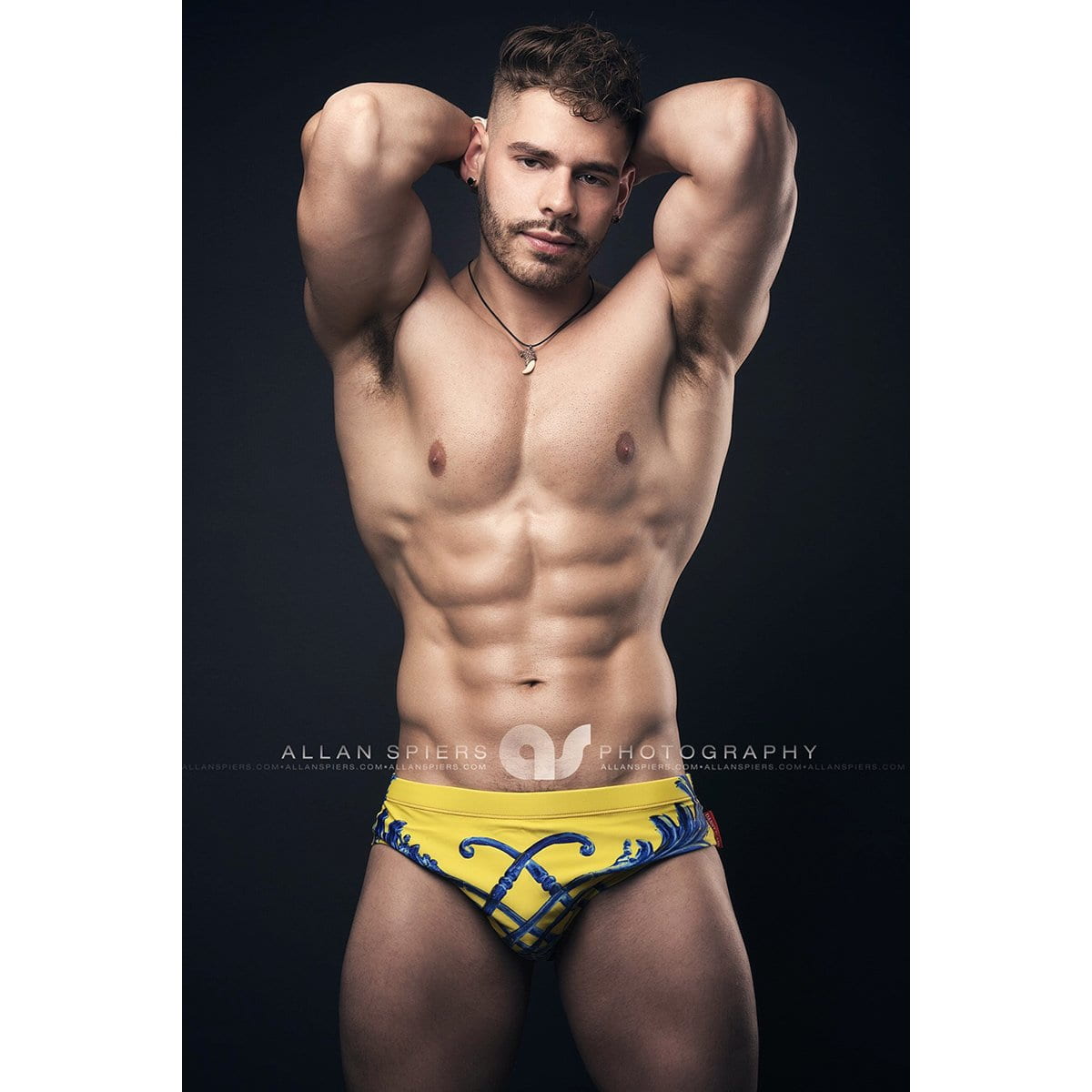  DANNY MIAMI Swimwear - Crown Yellow - Men Swimsuit Brief - Beach Trunks