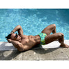 DANNY MIAMI Swimwear - Ritz Green - Men Swimsuit Brief - Beach Trunks